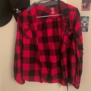 Red and black plaid shirt